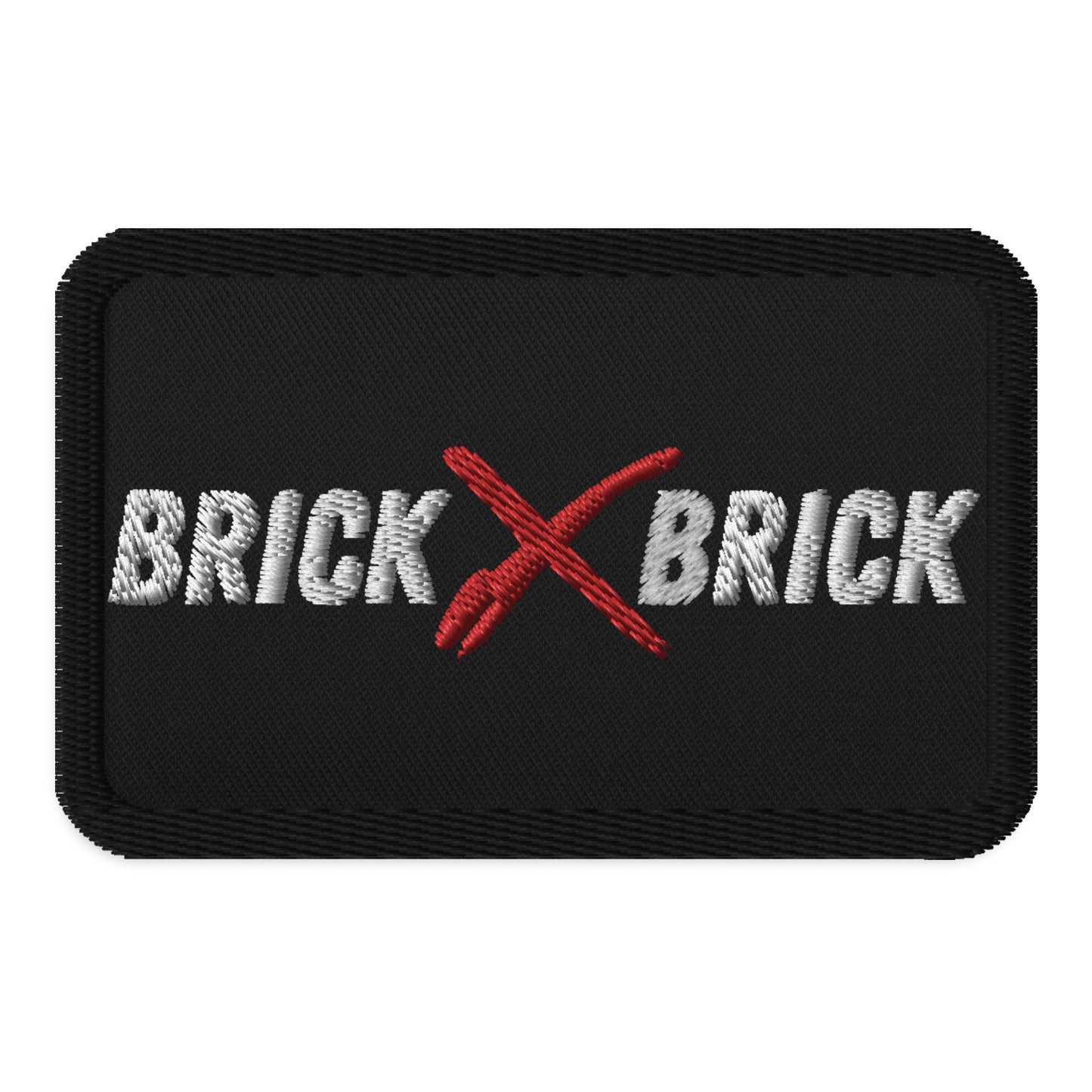 Brick by Brick embroidered patch